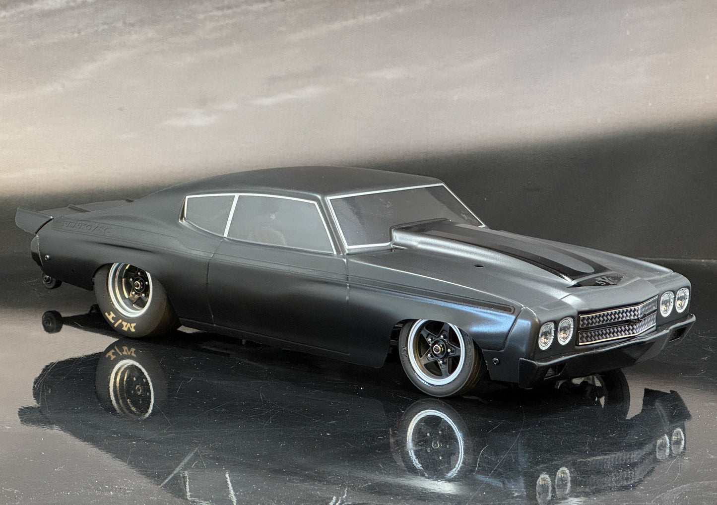 Losi 1/16 1970 Chevelle 2WD RTR Mini No Prep Drag Car (Black) w/2.4GHz Radio, Battery & Charger