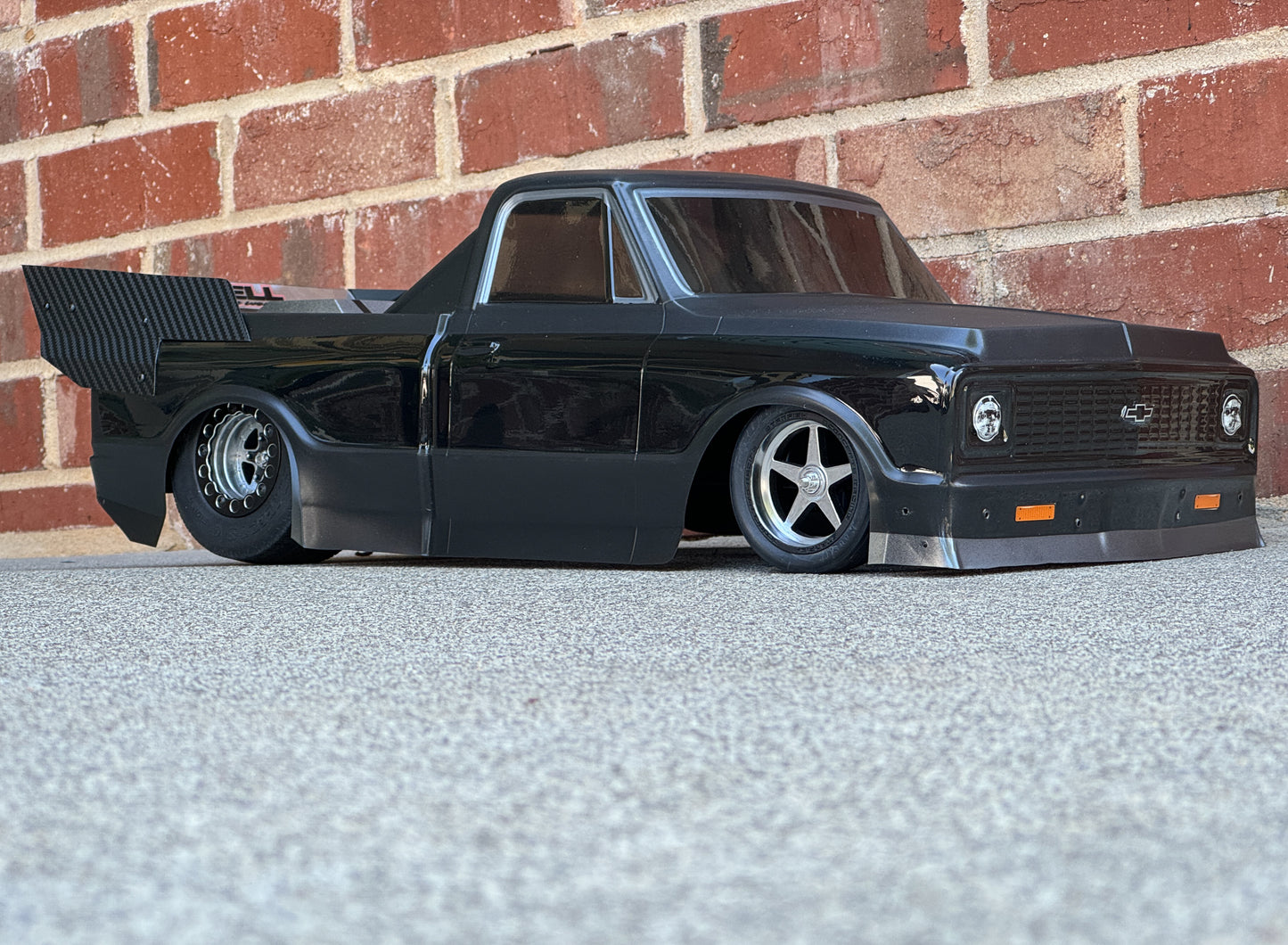 Custom painted Pro-Line 1972 Chevy C-10 1/10 Short Course No Prep Body and Outlaw wing!