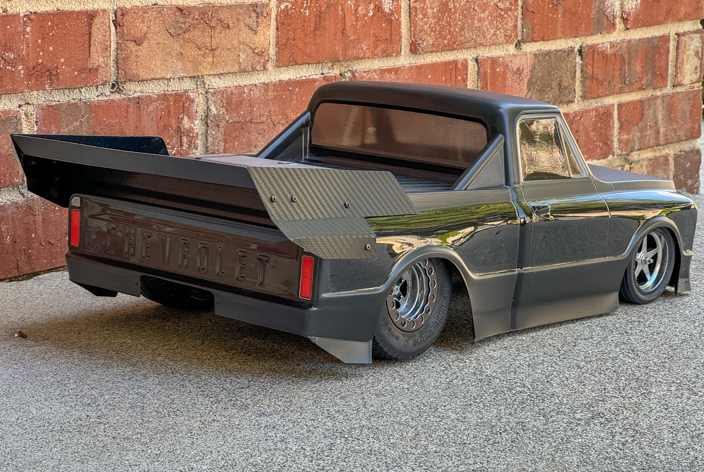 Custom painted Pro-Line 1972 Chevy C-10 1/10 Short Course No Prep Body and Outlaw wing!